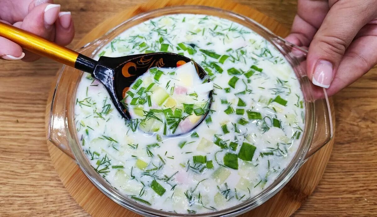 Как приготовить вкусную окрошку на кефире