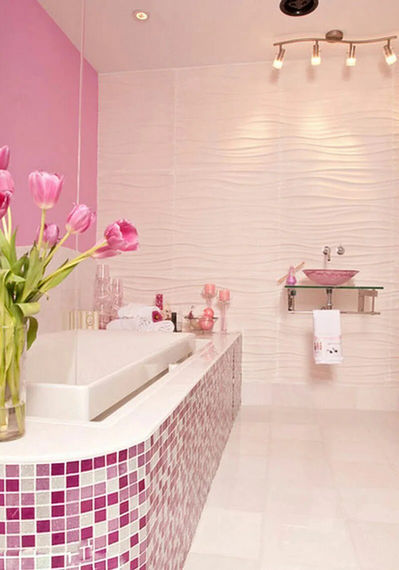 Плитка розовый цвет. Красивая плитка для ванной. Розовая ванная. Клитеа в ванной комнате. Ванная в розовом цвете.