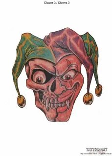 Psycho jester Evil clown tattoos, Skull tattoo design, Clown