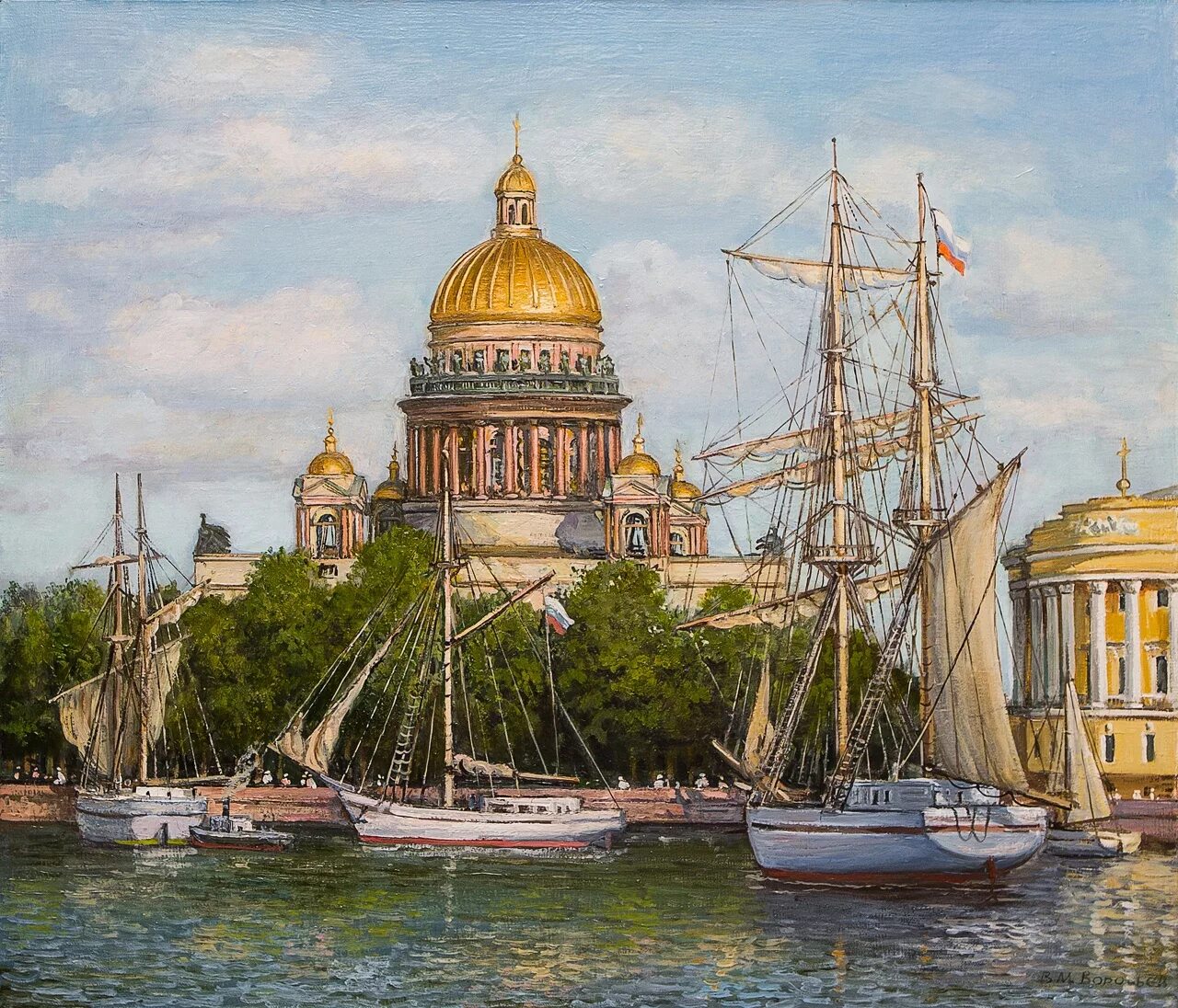 Картины петербурга. Франц Коралик «Исаакиевский собор». Исаакиевский собор картины 18 века. Исаакиевский собор на картинах художников 18 века. Исаакиевский собор картины 19 века.