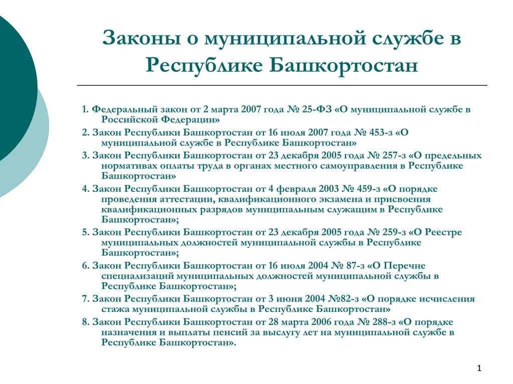 Законодательство о муниципальной службе. Законы Башкортостана. ФЗ Республики Башкортостан. Закон РБ об образовании РБ. Срок службы в рб