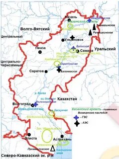 Крупные города поволжья на контурной карте