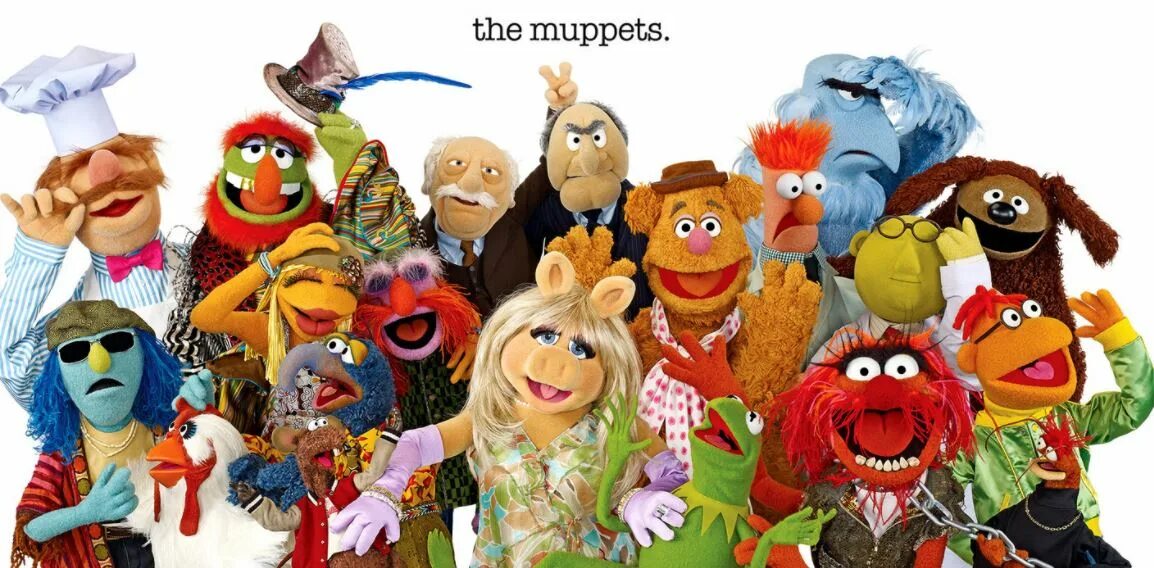 The Muppets: Disney The Muppets Group Looking Down Mural - Officially Muppets, M