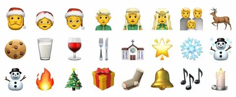 Depending on exactly how broad you consider a Christmas emoji list [https:/...