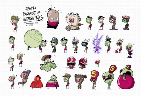 invader zim character drawings