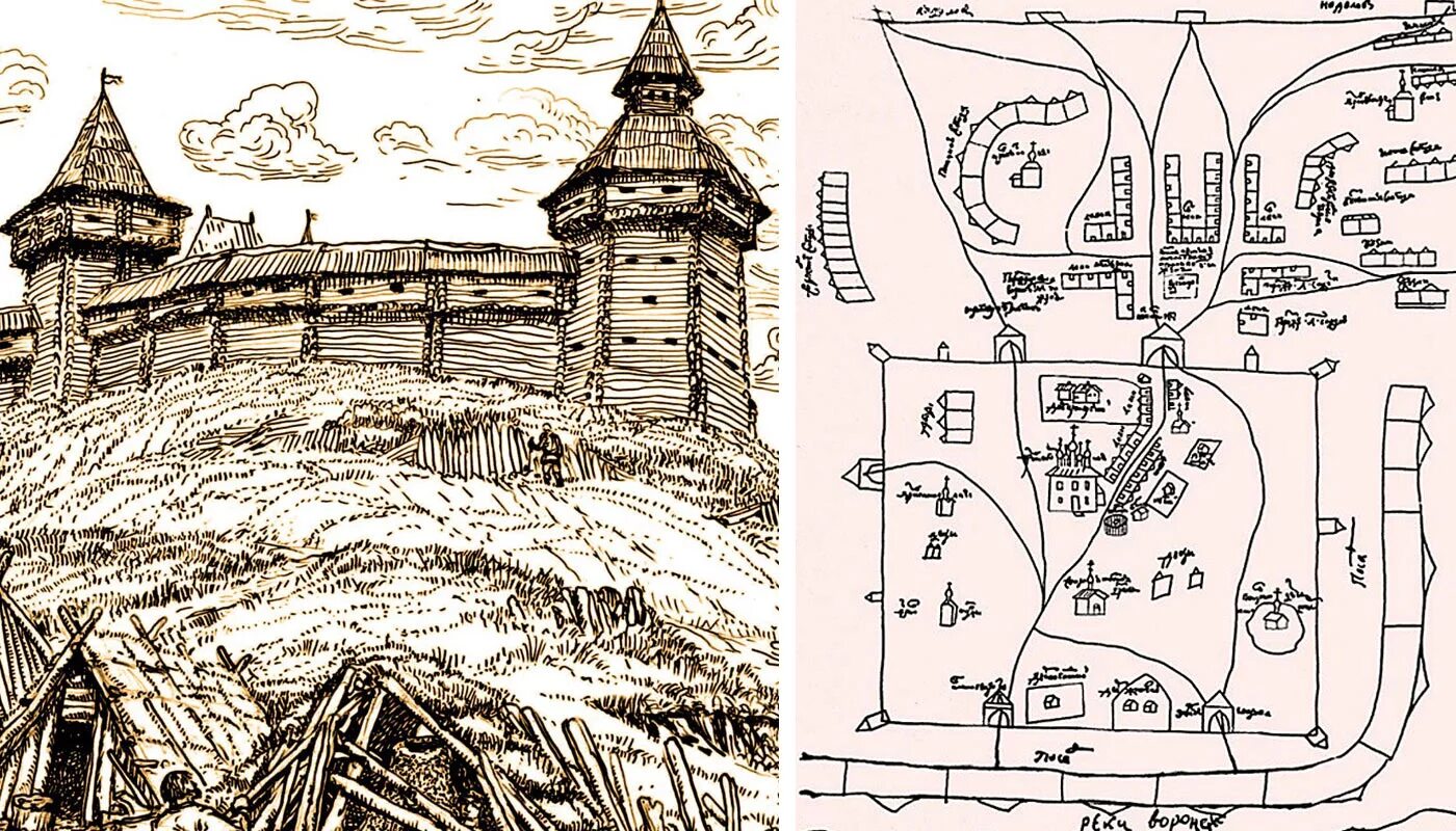 Двор воеводы. 1586 Тюмень Острог. Крепость Воронеж 1586. Крепость Воронеж 17 век. Крепость Воронеж 1585.