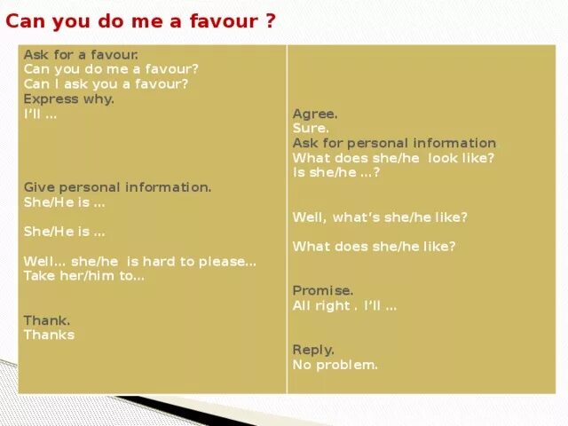 Favor for friend игра. Предложения с for. Make me a favour или do. Просить одолжение иллюстрация. Do me a favour.