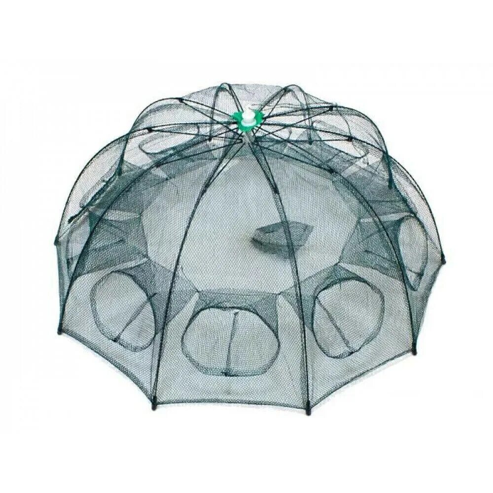Зонтики 10. Раколовка "зонт", 1м*1м, 10 входов. Раколовка зонт 10отв.. Садок Helios HS-XC-3010. Рыболовная верша-паук.