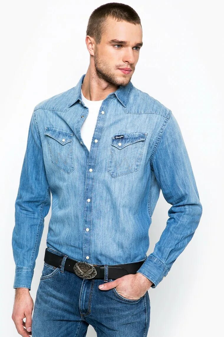 Clockhouse джинсовая рубашка мужская. Джинсовые рубашки баттон даун. Рубашка wrangler regular fit. Озон рубашки мужские джинсовые. Мужс.