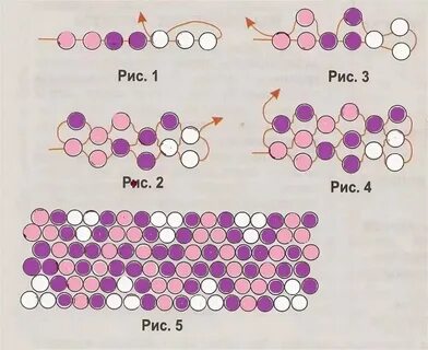 Как сделать из бисера браслеты схемы для начинающих.