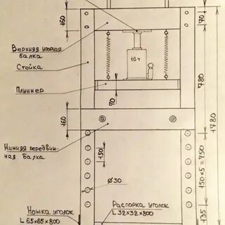 Пресс гидравлический своими руками чертежи и размеры