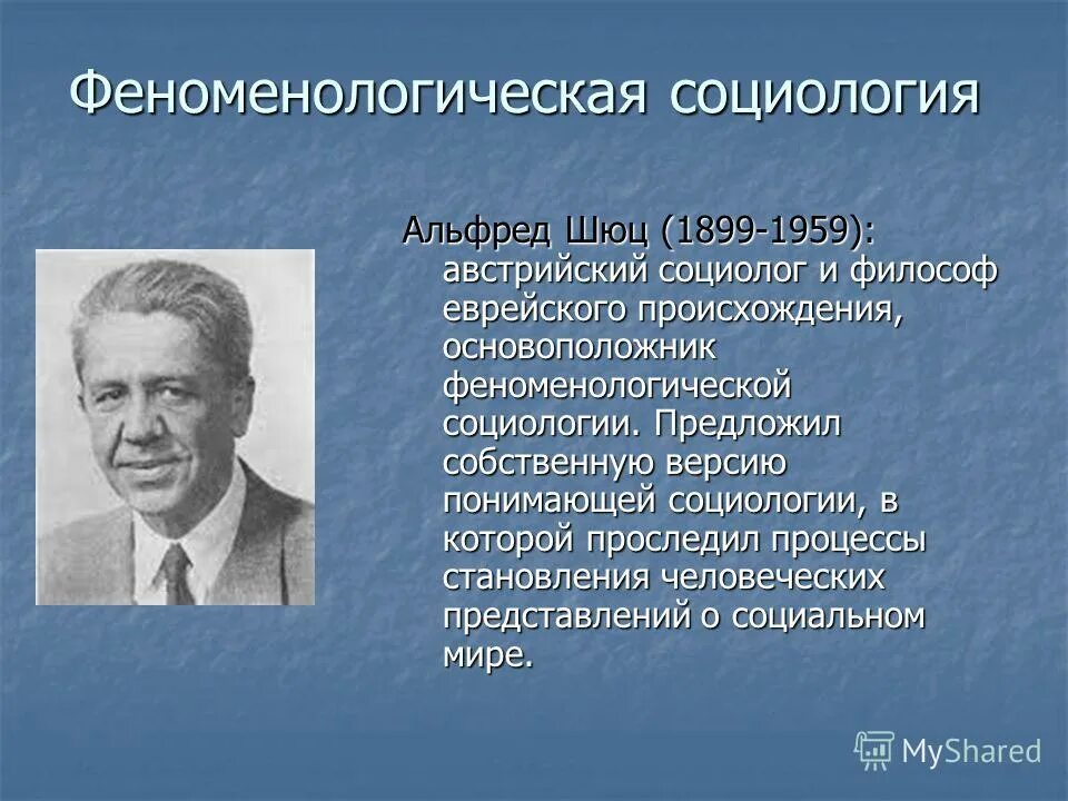 основоположником понимающей социологии является немецкий социолог