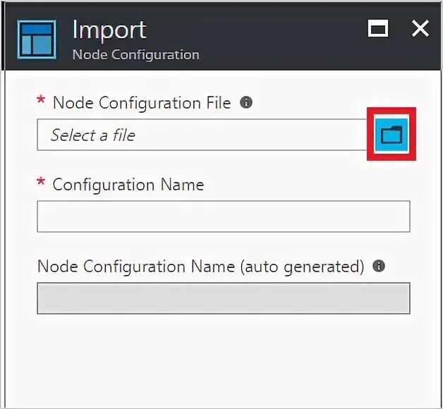 Import configuration