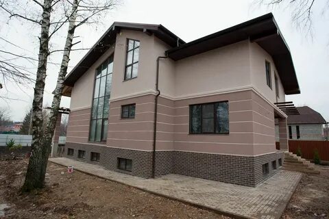 Фасады частных домов из газобетона