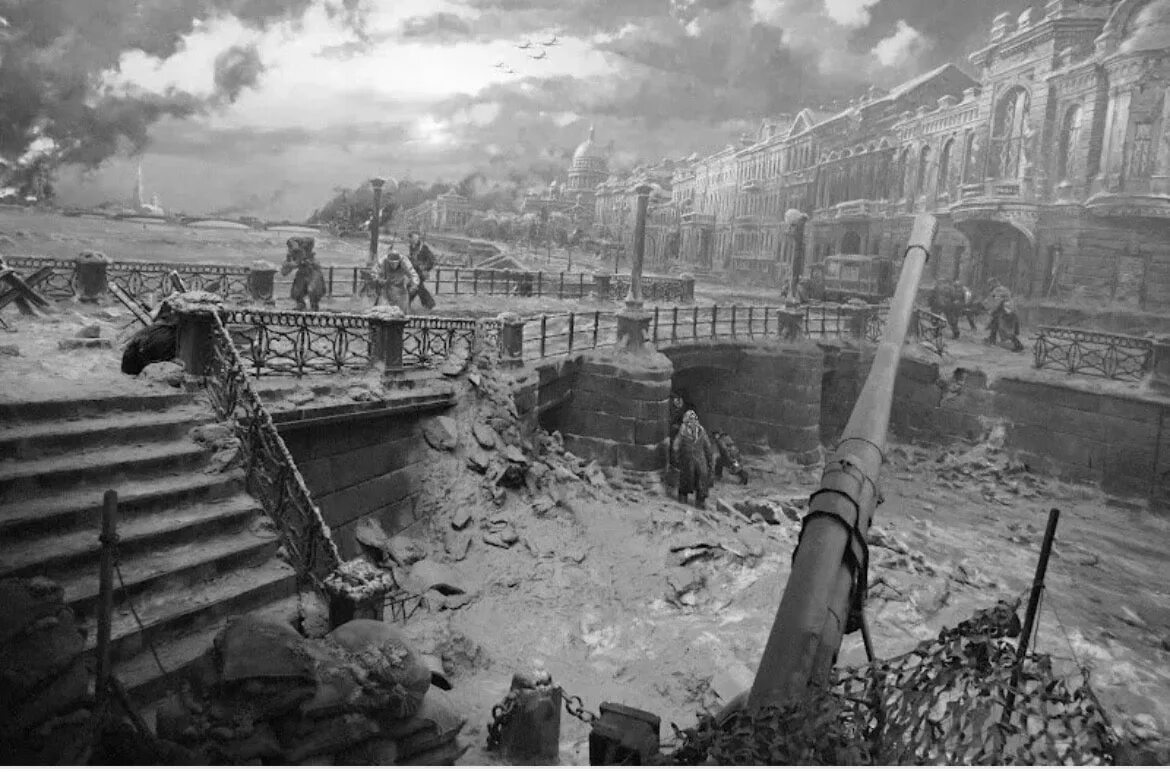 Блокада Ленинграда 1941-1945. Разрушенный ленинград