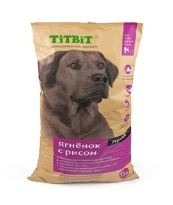 Титбит сухой корм для собак. Корм для собак TITBIT (13 кг) для собак крупных пород ягненок с рисом. Корм Титбит для собак 10 кг. Корм для собак с ягненком с  рисом Титбит. Корма для собак купить красноярск