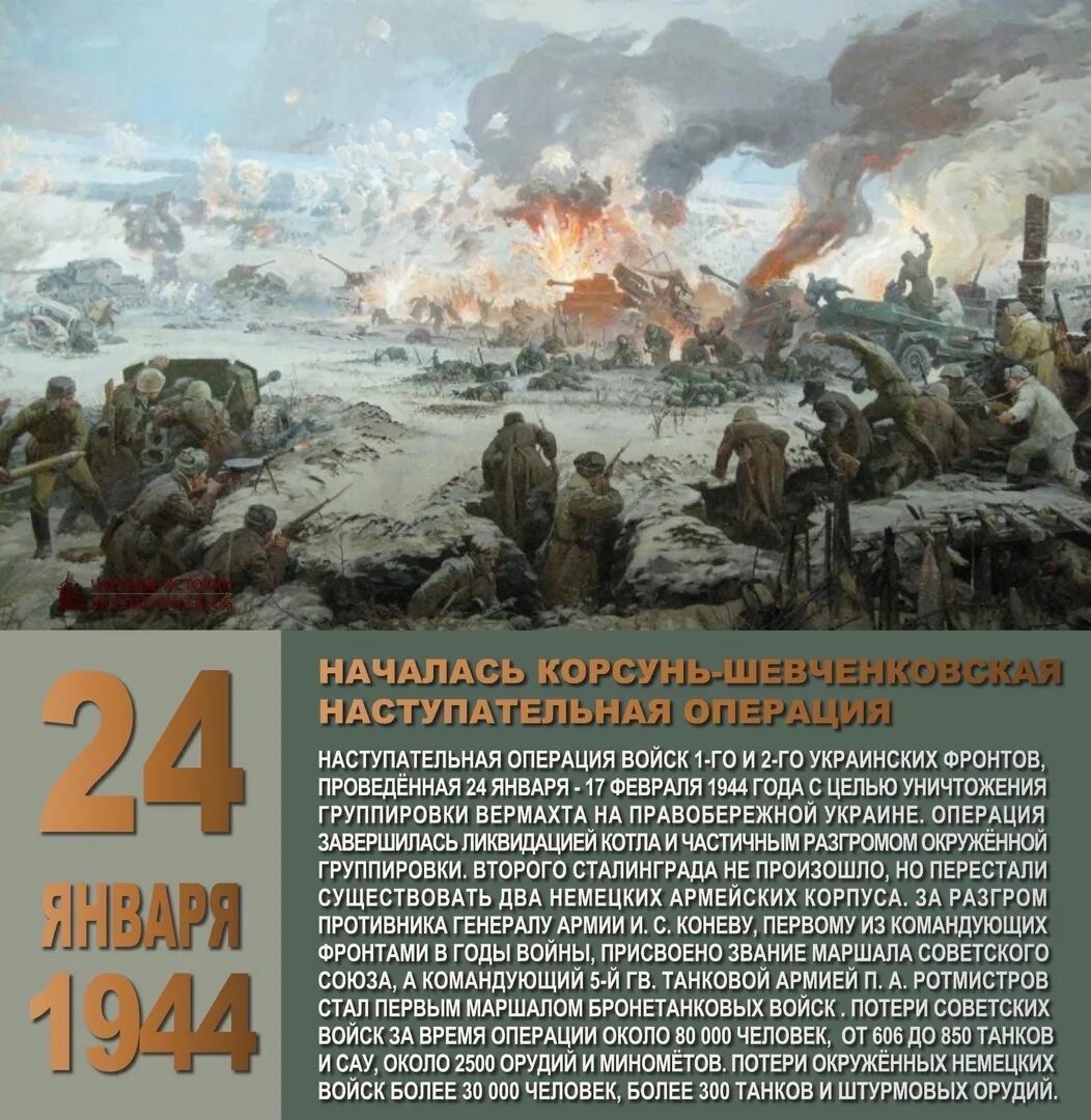 Корсунь-Шевченковская операция 24 января-17 февраля 1944 г.