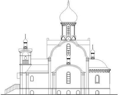 Рисунок православного храма