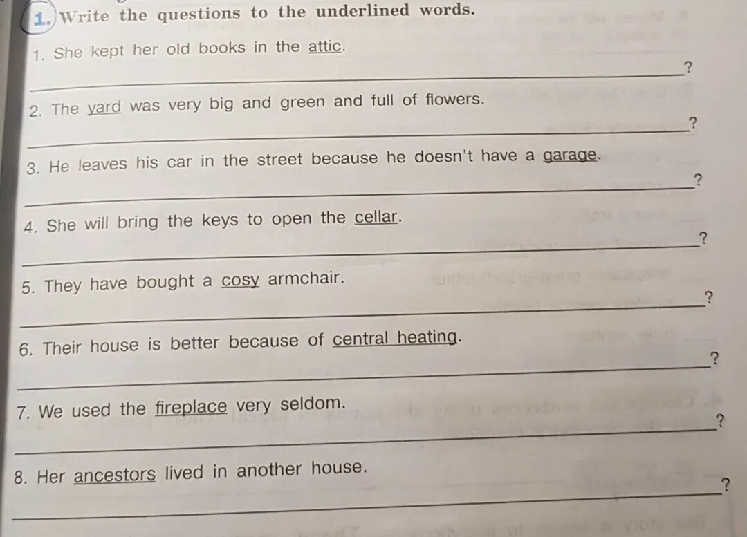 Underline the word in the text. Write questions задание. Английский язык write the questions. The question книга. Write questions to the underlined Words.