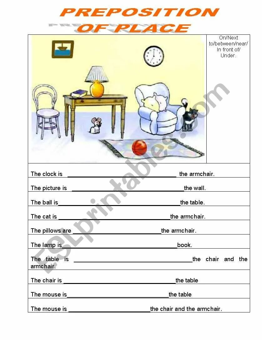 Тест английские предлоги места. Предлоги места упражнения Worksheet. Предлоги места в английском языке упражнения. Prepositions of place упражнения. There is there are prepositions of place упражнения.