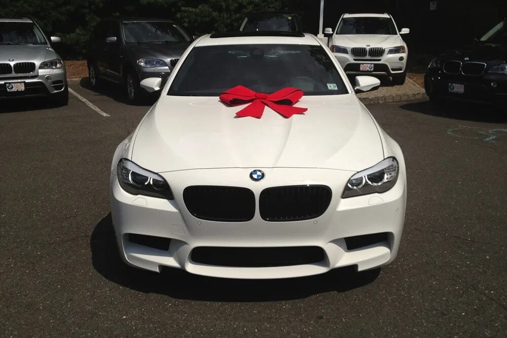 Первый мне машину подарил а второй песня. БМВ м5 подарок. БМВ х5 подарок. BMW x5 белый с бантом. Машина БМВ подарок.