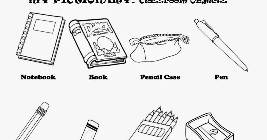 Школьные принадлежности на английском для детей. Карточки школьные принадлежности на английском. Школьные принадлежности на английском раскраска. Школьные принадлежности рисунок. Pen pencil book