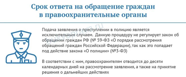 Сколько дается на рассмотрение заявления