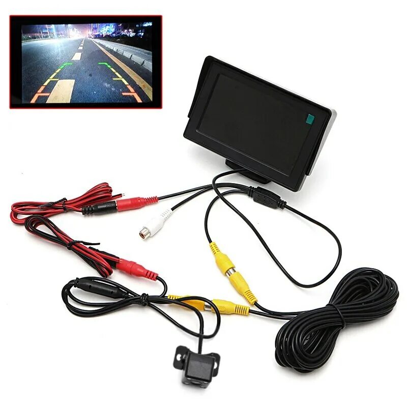 Задняя камера для автомобиля с монитором. TFT LCD Color Monitor 4.3 с камерой. Car Rearview Camera TFT Monitor. TFT LCD Monitor автомобильный.
