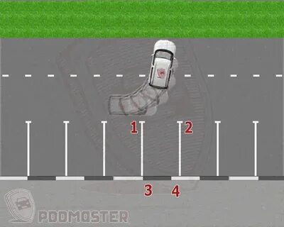 Заезд под углом 90 градусов