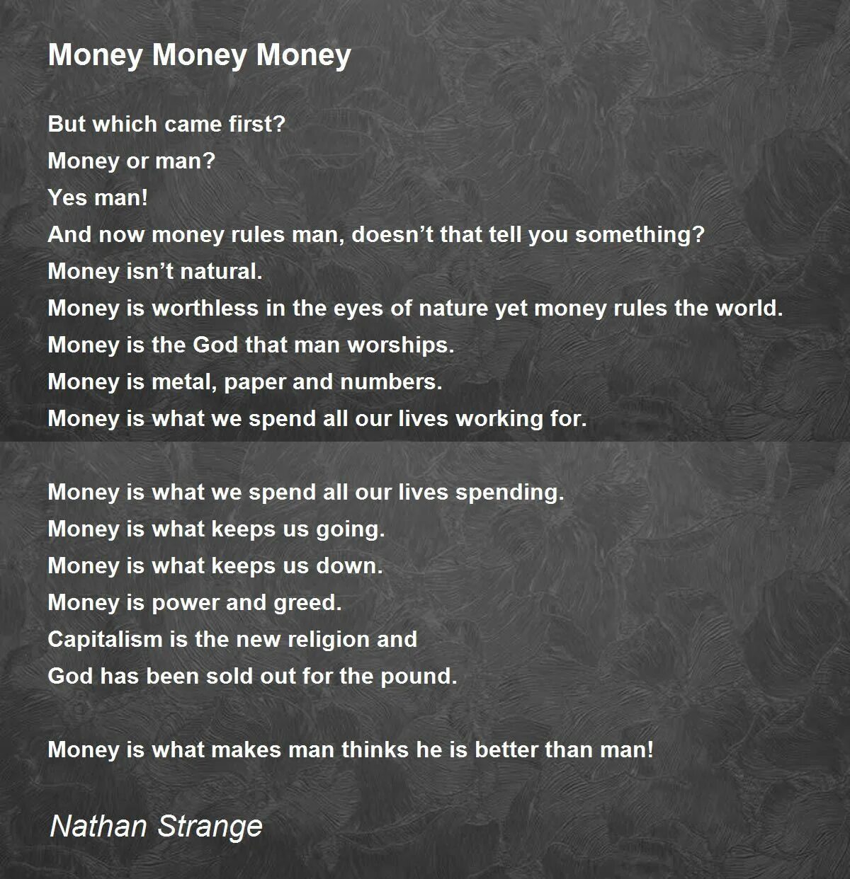 Money money money текст. Poem about money. Рэп про деньги на английском. Текст для рэпа про деньги. Деньги деньги деньги песня на русском