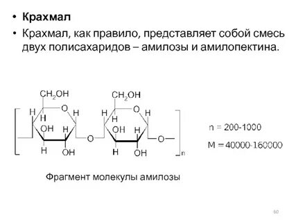 Фрагмент молекулы крахмала