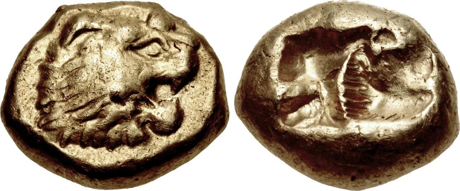 Алиатт царь Лидии. Лидийский статер короля альяттеса. 610 Г. до н.э. Лидийская монета, vi век до н.э.. Чеканка первой в мире монеты 5 класс