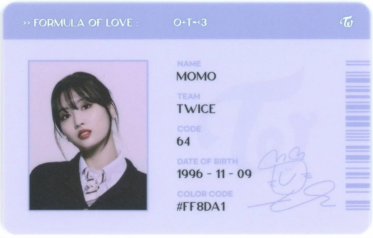 Карты twice. Карточки твайс. карточки twice formula of love. карточка момо твайс. twice id card.