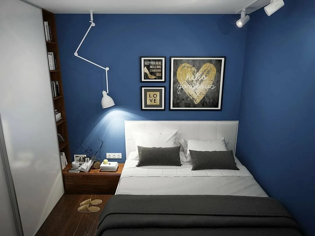 Дизайн комнаты без. Маленькая спальня. Маленькая комната. Маленькая спальня без окна. Спальня в комнате без окон.