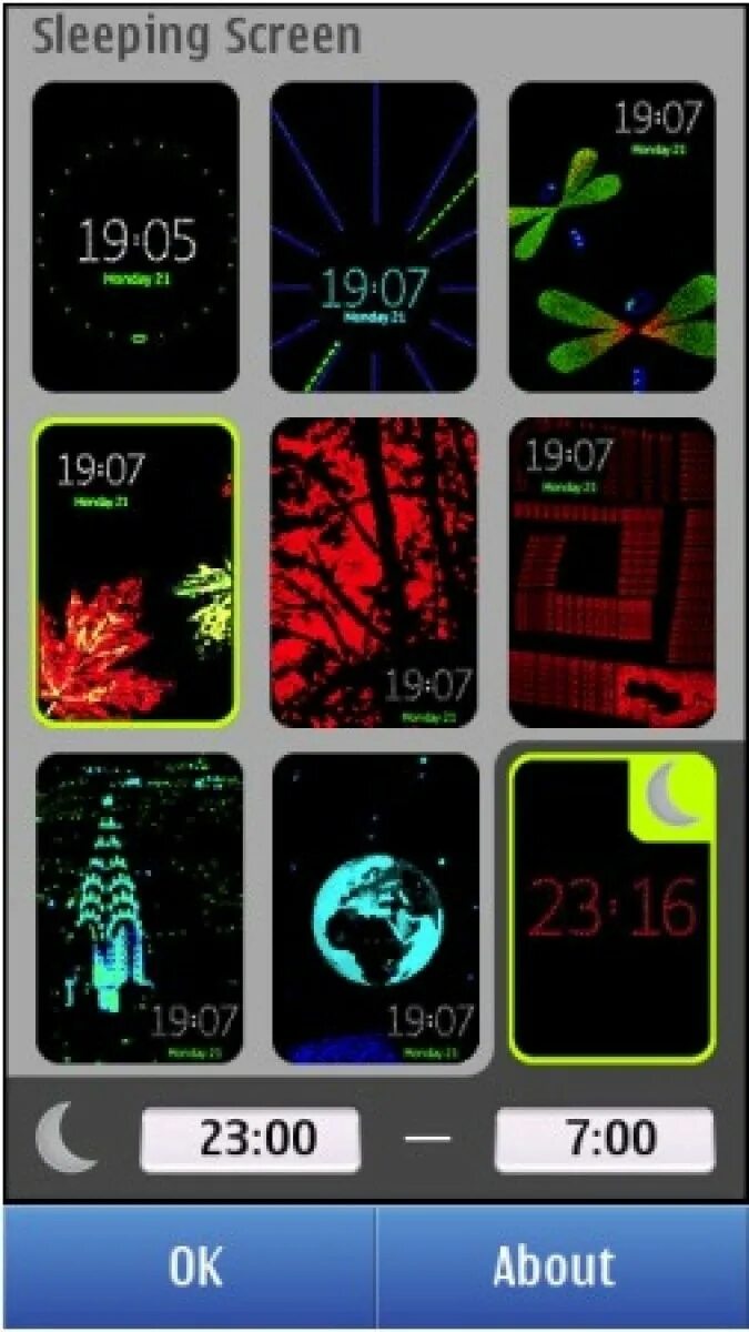 Sleeping screen