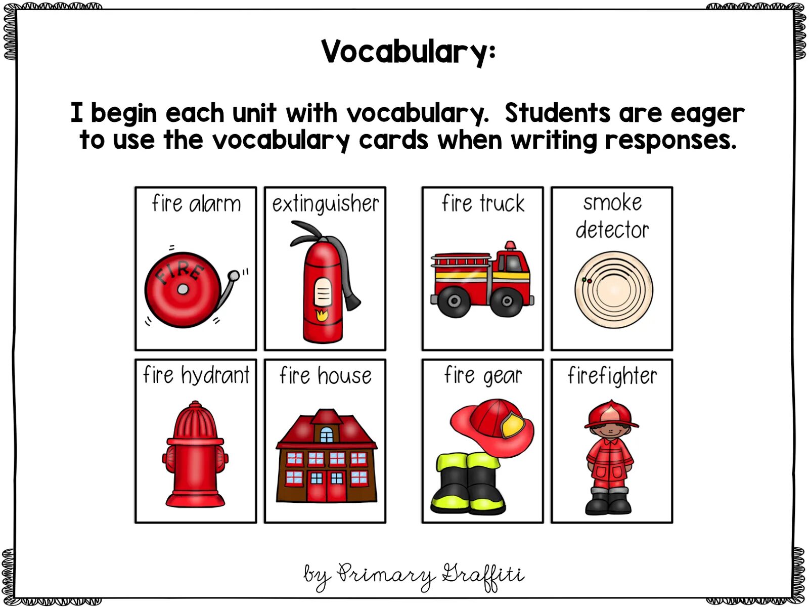 Vocabulary cards. Firefighter Vocabulary. Fire Vocabulary. Safety Vocabulary. Firefighter Worksheets for Kids.