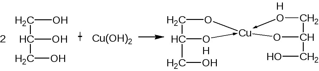 Гидроксильные группы глицерина. Глицерин cu Oh 2 реакция. Взаимодействие спиртов с cu Oh 2. Глицерин с медью качественная реакция. Глюкоза и гидроксид натрия.