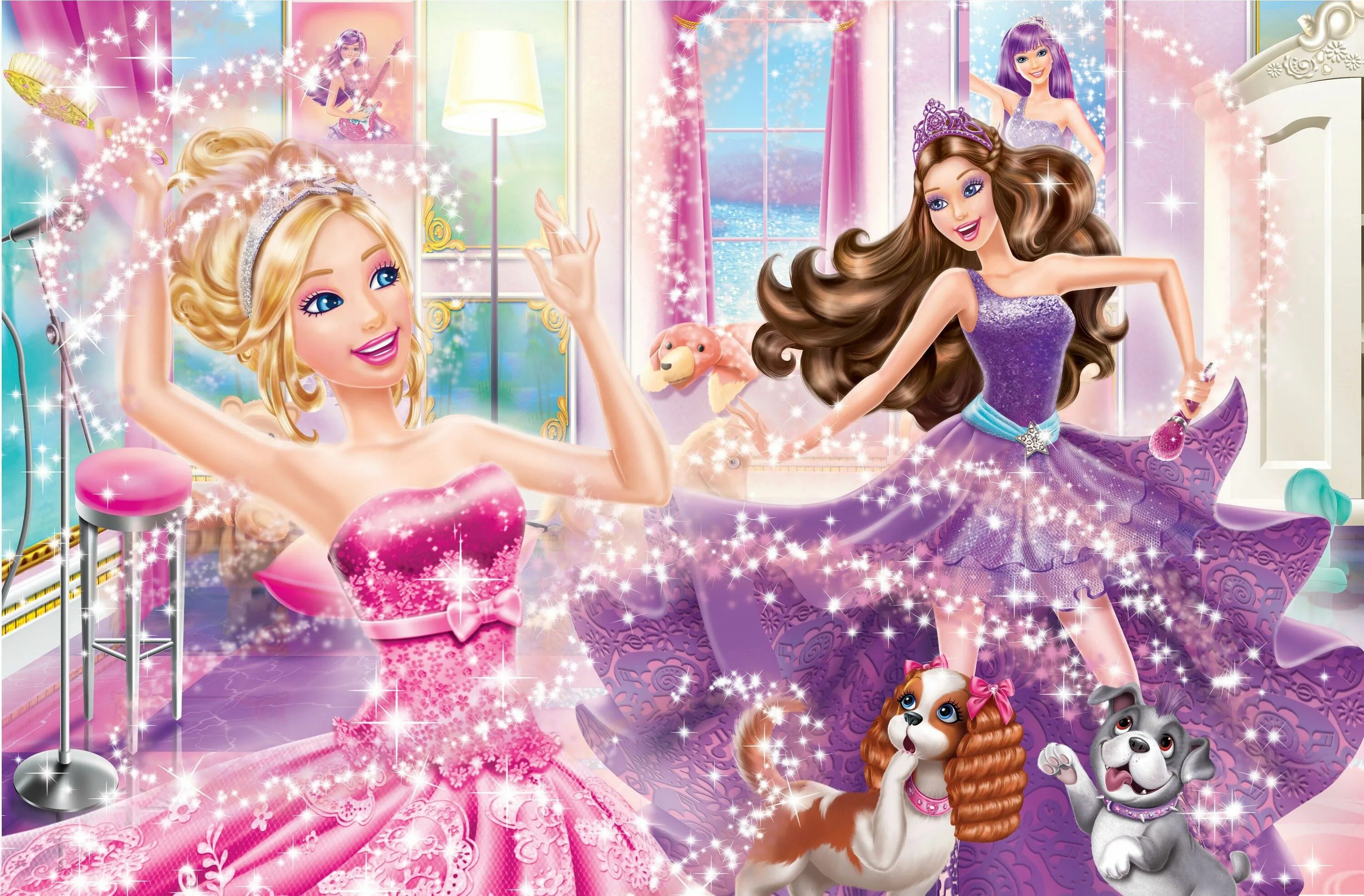 Барби. Принцесса и поп-звезда. Барби картинки. Барби из мультика.