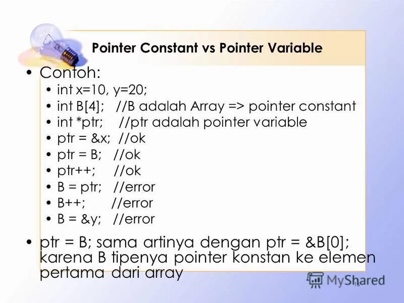 Const pointer. Const pointer