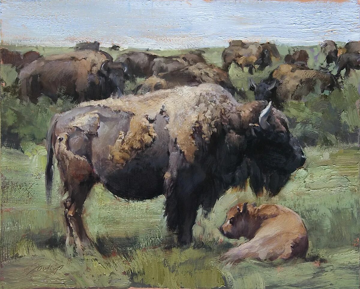 Jill Soukup художник. Bison картина маслом. Бизон масло. Галерея бизон