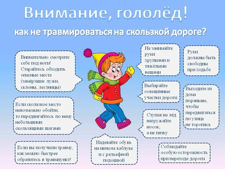 Конспект в старшей группе правило поведения. Безопасность при гололеде для детей. Памятка для родителей гололед. Безопасность в гололед для детей. Гололед памятка для детей.