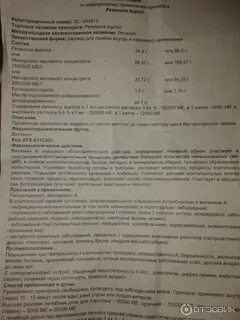 Ретинол витамины инструкция