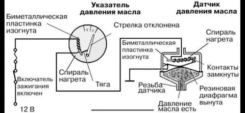 Схема масляного датчика