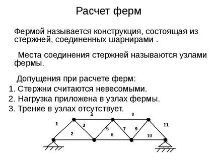 Стержни ферм