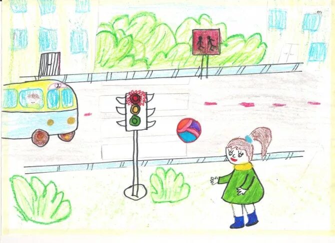 Правила безопасности рисунки 1 класс. Рисунок на тему ПДД. Рисунок по дорожному движению. Детские рисунки на тему ПДД. Рисунок на тему безопасное дорожное движение.