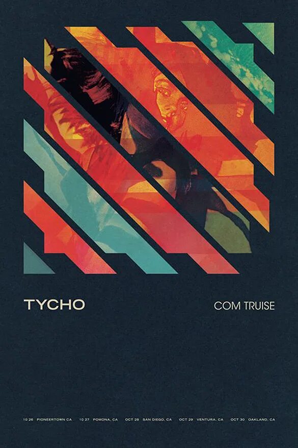 Графический дизайн плакаты. Типография дизайн. Tycho ISO 50 poster. Com truise