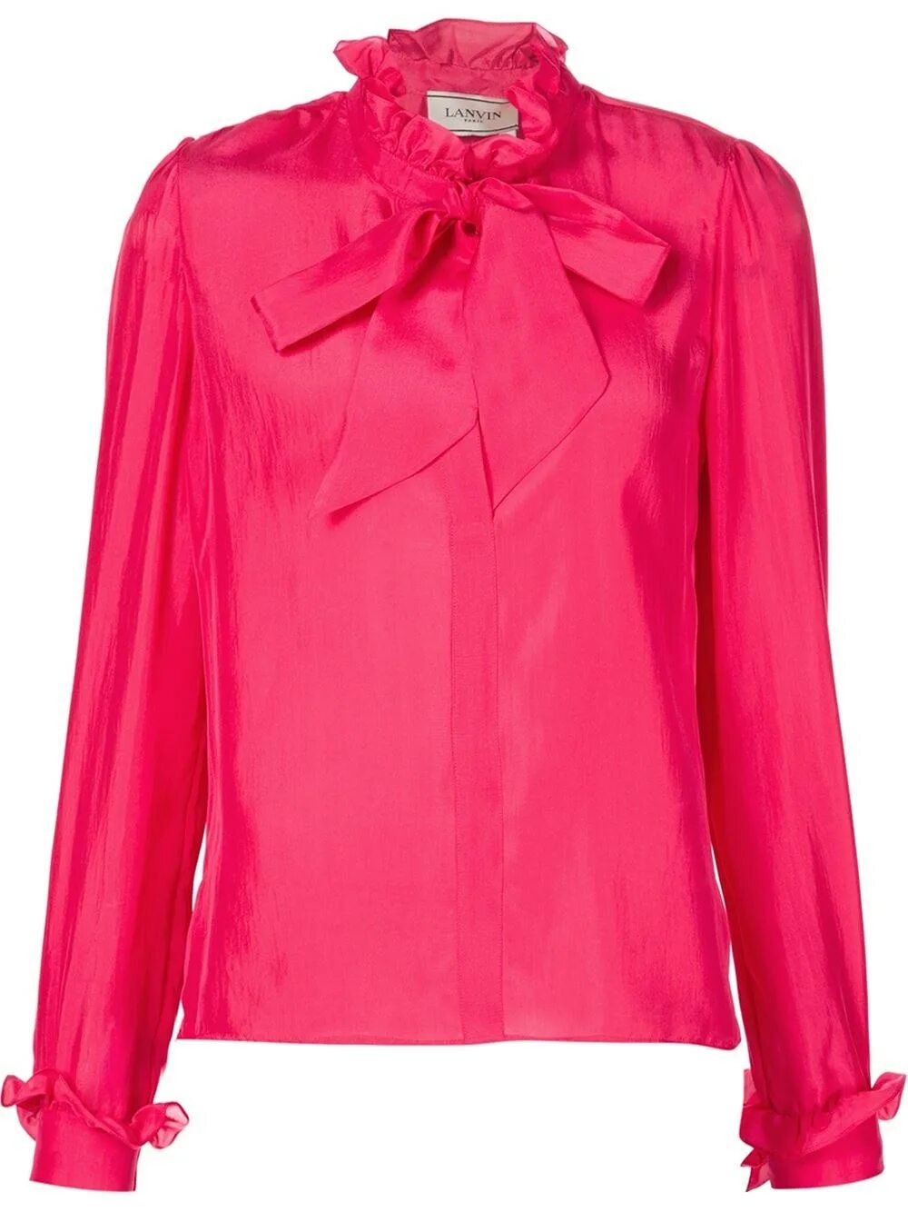 Розовая кофта с бантиками. Шёлковая блузка Ланвин. Блуза Lanvin блузка. Ярко розовая блузка. Розовая блузка женская.