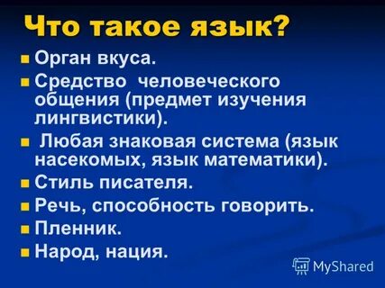 Понятие и определение языка