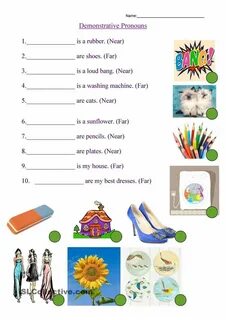 Demonstrative pronouns worksheets
