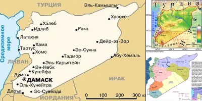 политическая карта сирии